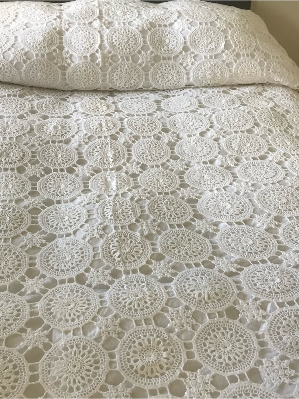 vintage crochet lace tablecloth nwt - Picture 2 of 5